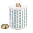 thumbnail image 2 of Blue Piggy Bank, Vintage 60s Living Room Inspired Round Circled Chain Like Shapes Art Print, Ceramic Coin Bank Money Box for Cash Saving, 3.6" X 3.2", Pale Blue White, by Ambesonne, 2 of 4