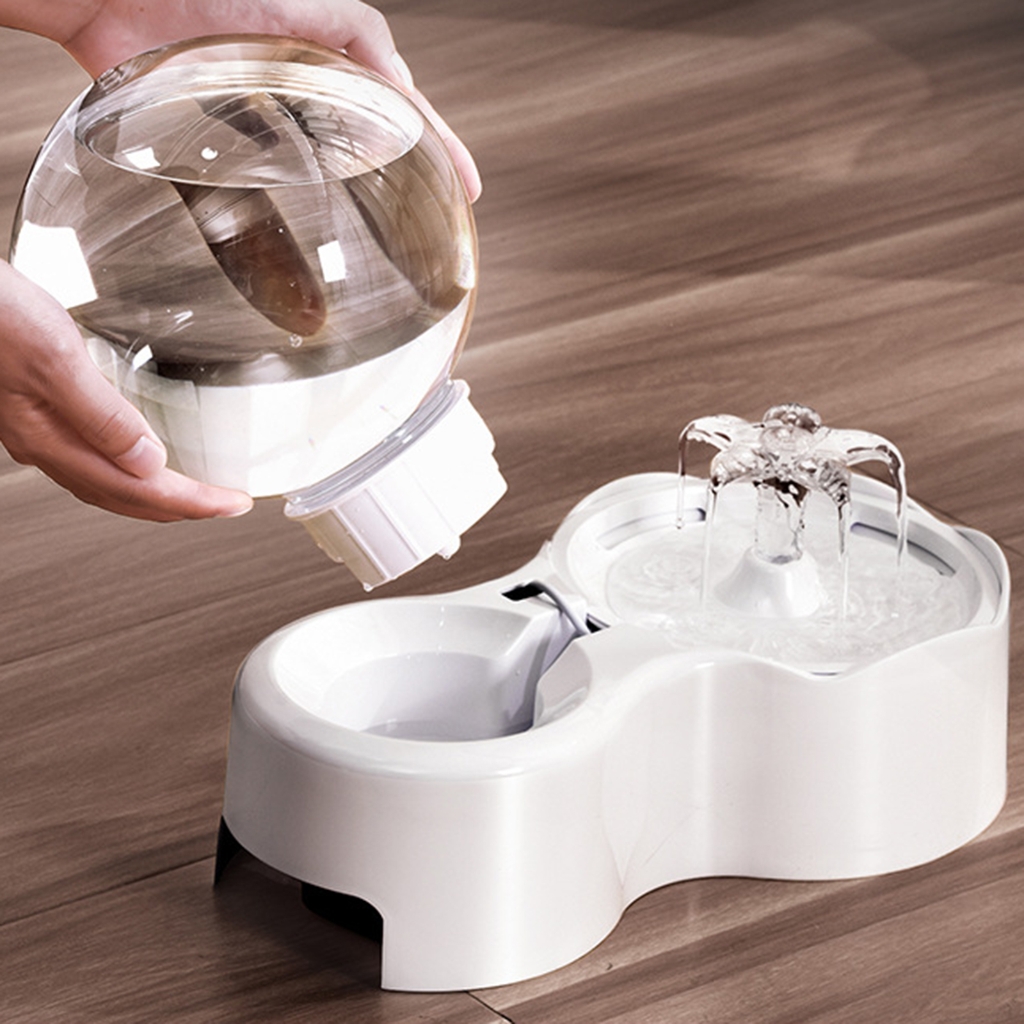 Cats Water Fountain Whispering Quiet Water Dispenser 77OZ Filtered Automatic Drinking Bowl for Cats Dogs Small Pet