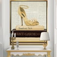 thumbnail image 3 of Gold Fashion High Hells III - Posh & Luxe Framed Canvas, 3 of 3