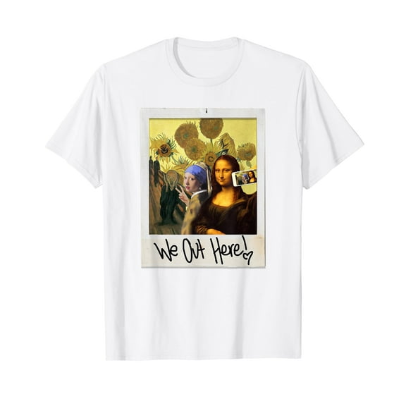 Trendy Van Gogh da Vinci Mona Lisa Famous Paintings T-Shirt
