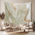 thumbnail image 2 of Sage Green Marble Tapestry for Bedroom Wall Hanging Tapestry, Contemporary Abstract Fluid Art Ceiling Backdrop Tapestries Poster Blanket Wall Decor for Teens Room Living Room Dorm 39" x 59", 2 of 8