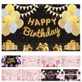 thumbnail image 6 of Kripyery Birthday Banner Clear Printing Glitter Polyester Happy Birthday Party Backdrop Cloth Home Decor for Festival, 6 of 8