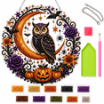 thumbnail image 2 of Halloween Diamond Art Hanging Kits for Adults Beginners, DIY 5D Crystal Diamond Painting Ornament Kit with Acrylic Hanging Plate, Halloween Decor Wall Art Craft Gift, 2 of 9