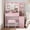 Pink, variant on UGTOO Pink Makeup Vanity Desk with Lights and Mirror, Modern Glam Vanity Set with Stool & Charging Station, Bedroom Dressing Table with 5 Drawers & Storage Cabinet