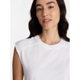 thumbnail image 5 of Time and Tru Women's Muscle Tank Top with Piped Trim, Sizes XS-XXXL, 5 of 6
