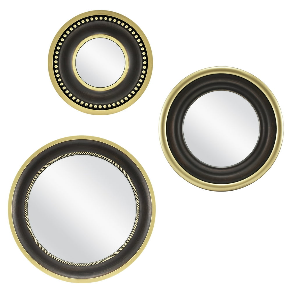 Mainstays 3Piece Round Mirror Set, Bronze