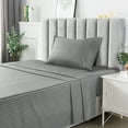 thumbnail image 5 of Lux Decor Collection Twin Bed Sheets, Premier Series Deep Pocket, Wrinkle, Fade, Stain Resistant Bedding Sheets & Pillowcases Set, Gray, 5 of 10