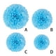 thumbnail image 3 of Monstrate Juego de 1 Uds de pañuelos colgantes, flores de papel, decoraciones, bolas de flores de papel, pompones de papel, bolas de papel para Kits de decoración para fiestas Azul 7.8 pulgadas, 3 of 6