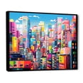 thumbnail image 2 of Designart "Tokyo Popart Colorful City painting III" Tokyo Floater Framed Wall Art Print, 2 of 7