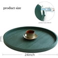 thumbnail image 2 of Rustic Wooden Serving Tray - Oversized Coffee Table Trays for Farmhouse Decor, 24" Round Green, 2 of 5