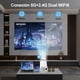 thumbnail image 4 of ORYU Proyector portatil, Mini Proyector 4k 1080p Full HD, Android 11 Bluetooth 5.1, 2.4G/5G WiFi 6, 10000 Lúmenes, para el Smartphone/PC/Laptop/PS4（con Línea de Alta Definición）, 4 of 5