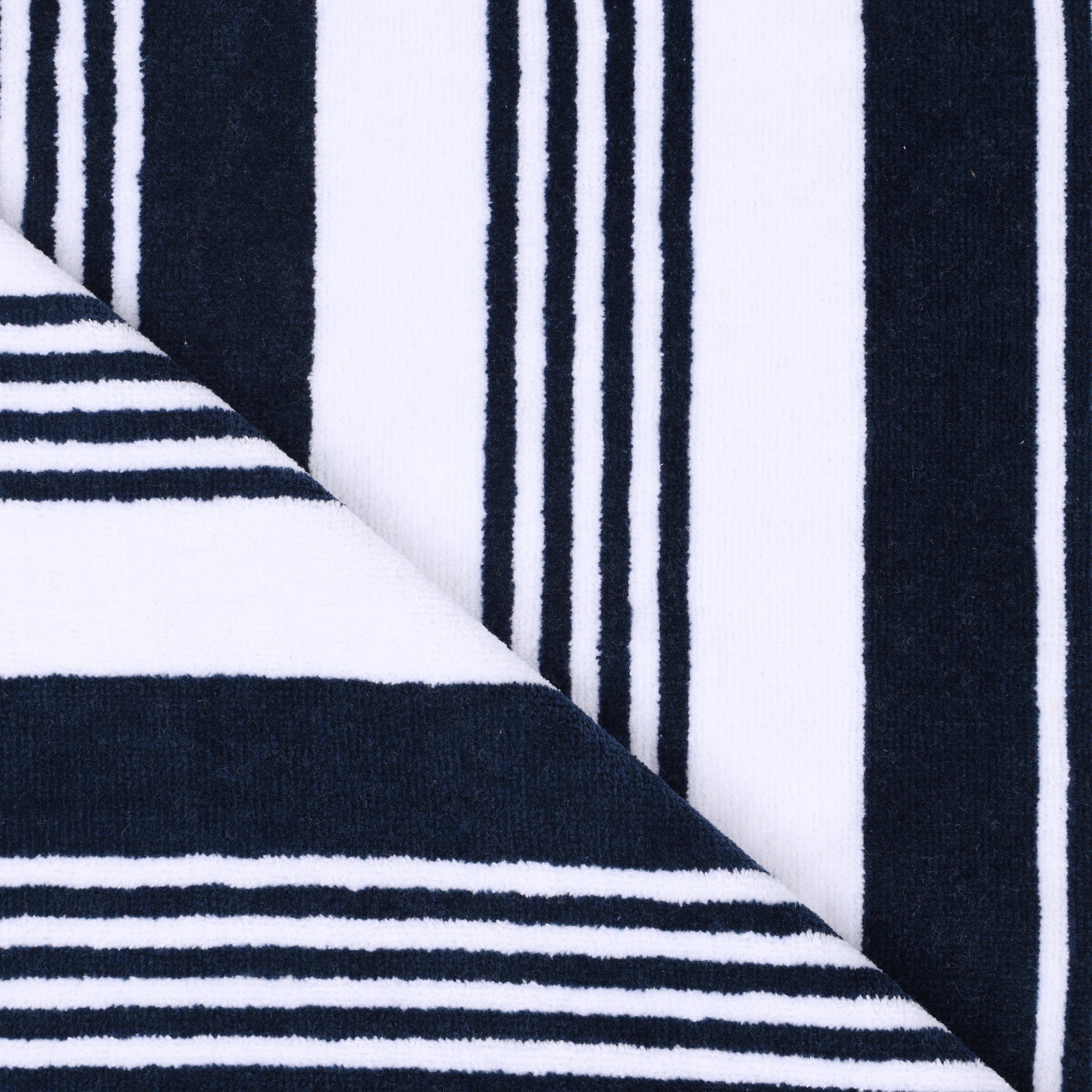 100% Cotton Maui Striped  Oversized Cotton Beach Towel , Mauist Blue by Blue Nile Mills