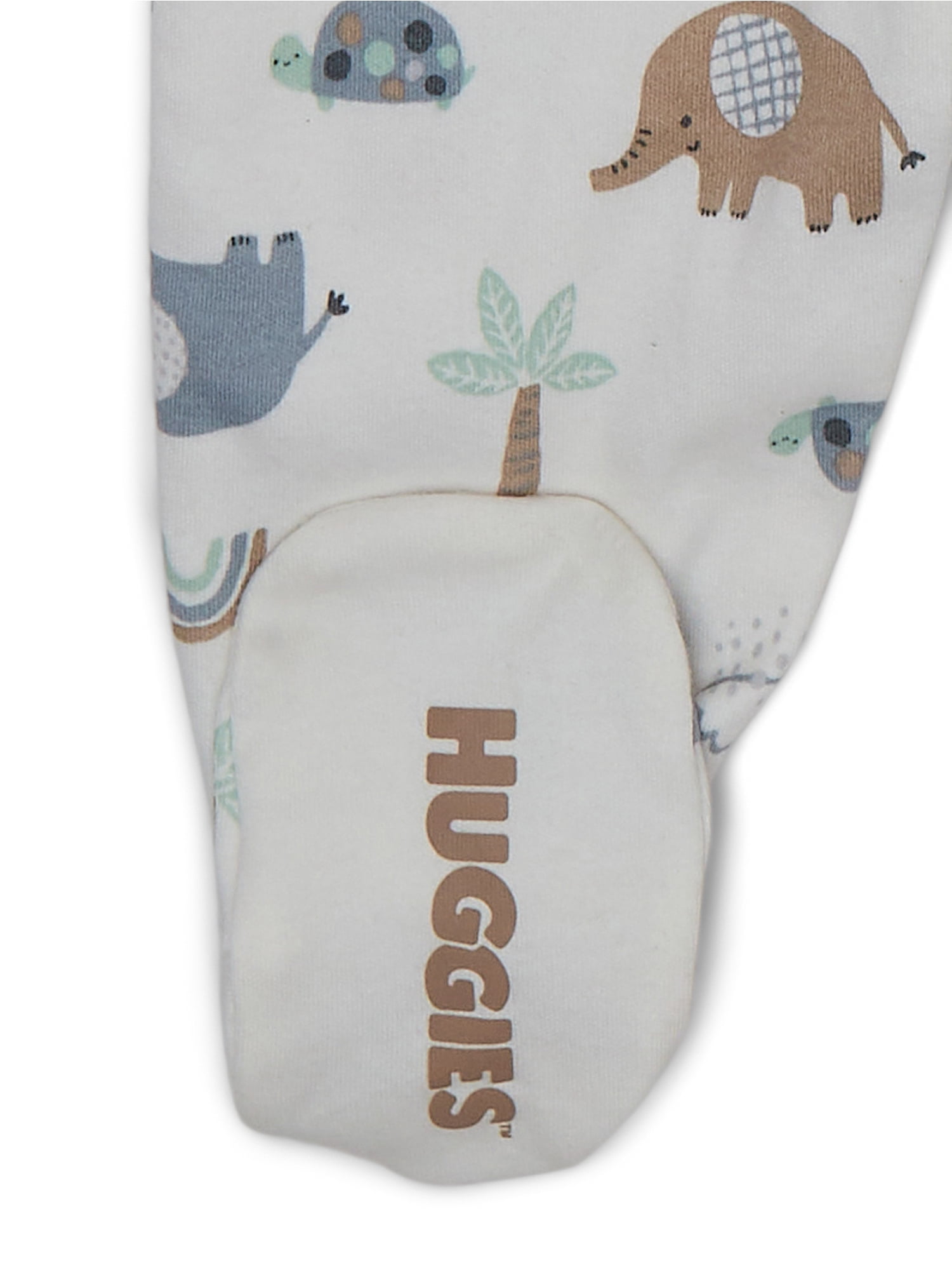 Huggies Baby Boy Alex The Elephant Printed Organic Cotton Sleep and Play, Sizes NB-9M