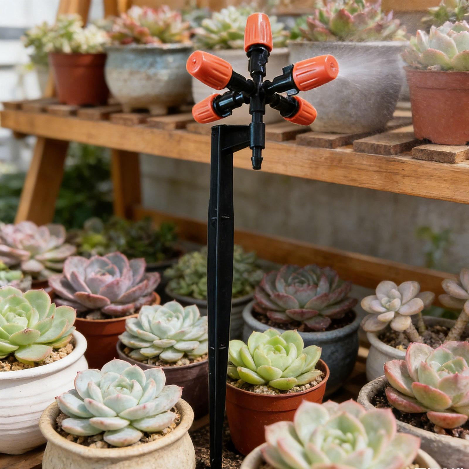 Garden Sprinkler Adjustable Irrigation Dripper Rotating Nozzle ABS Material for Lawn Flower Beds