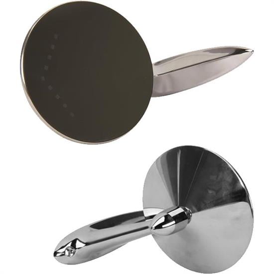 Speedway Motors Side Mirror Pair with Hidden LED Turn Signal for, Polished Stainless Mirror Heads with Chrome Arms and Complete Mounting Hardware, Compatible with 55-57 Bel Air