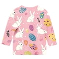 thumbnail image 2 of Cethrio Girls Easter Tops, Crew Neck Summer Printed 3/4 Sleeve Girls T Shirts Pink Size 6, 2 of 4
