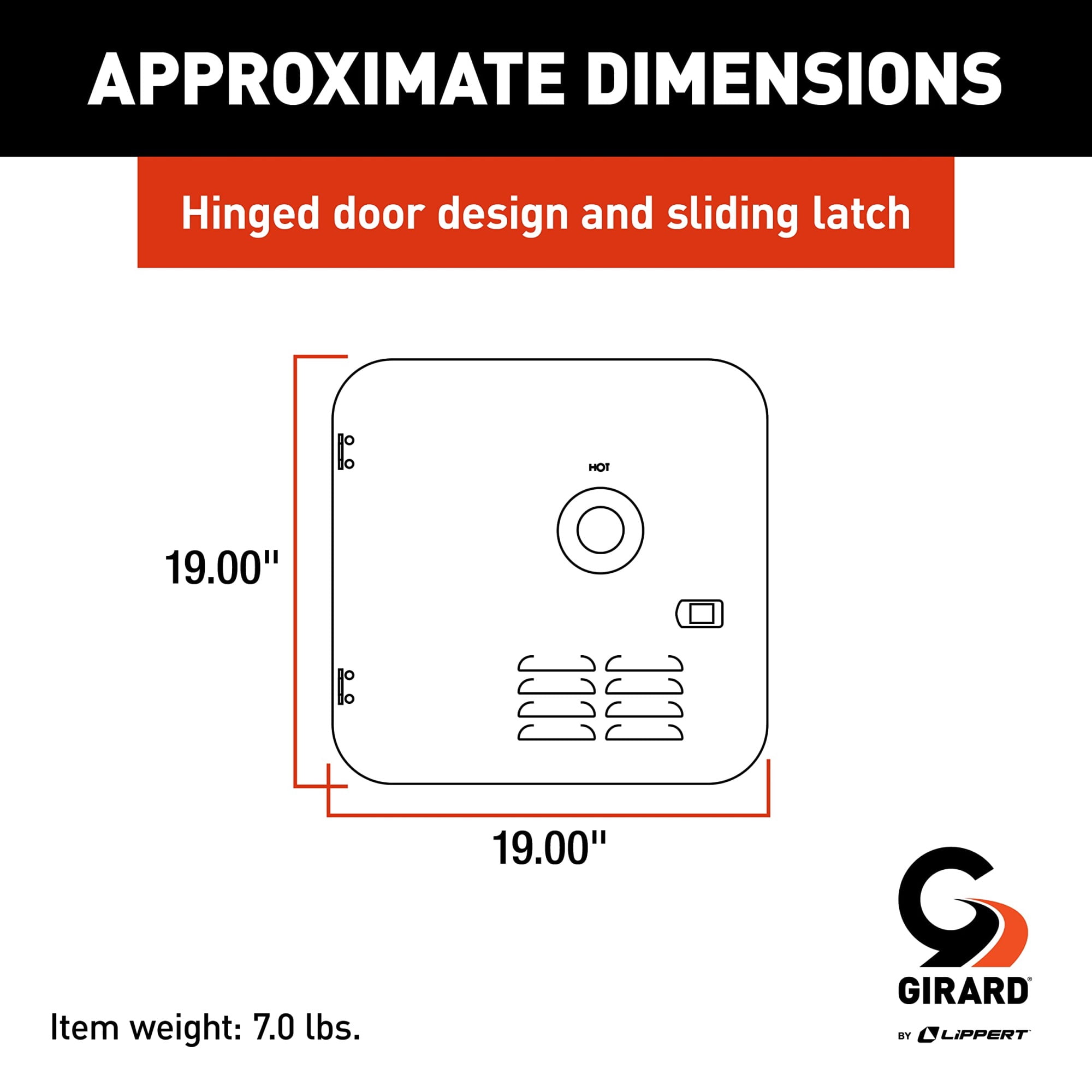 Girard 2022107540 Door Kit for GSWH-2 New Installations and Atwood/Suburban 10-Gallon Water Heater - 20", Polar White
