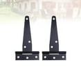 thumbnail image 4 of MasteelfCA 2PCS 4 Inches T Shape Rustproof Iron Light Duty Shed Hinge Gate Strap Hinge Door Gates Hinges (Black), 4 of 8
