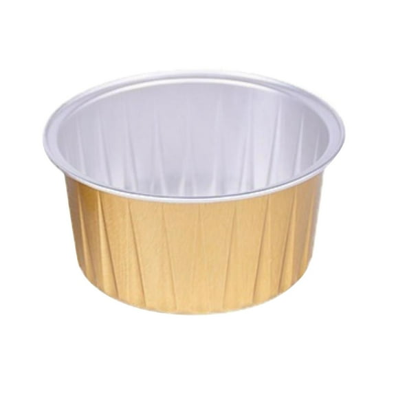 Mini Aluminum Foil Cupcake Baking Cups,Foil Baking Cups,Round Cupcake Foil Liners Tart Pie Tin Pan Holder,Disposable Mini Cake Containers Molds For Pudding, Souffle, Party, Wedding,1PCS