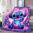 thumbnail image 1 of Cartoon Cute Stich Blanket, 3D Printing Lilo & Strong Soft and Comfortable Children's Nap Sleeping Blanket, Bedding, 1 of 5