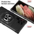 thumbnail image 5 of Military Grade Robotic Series Hybrid Case with Ring Grip for Samsung Galaxy S24 Ultra - Black, 5 of 6