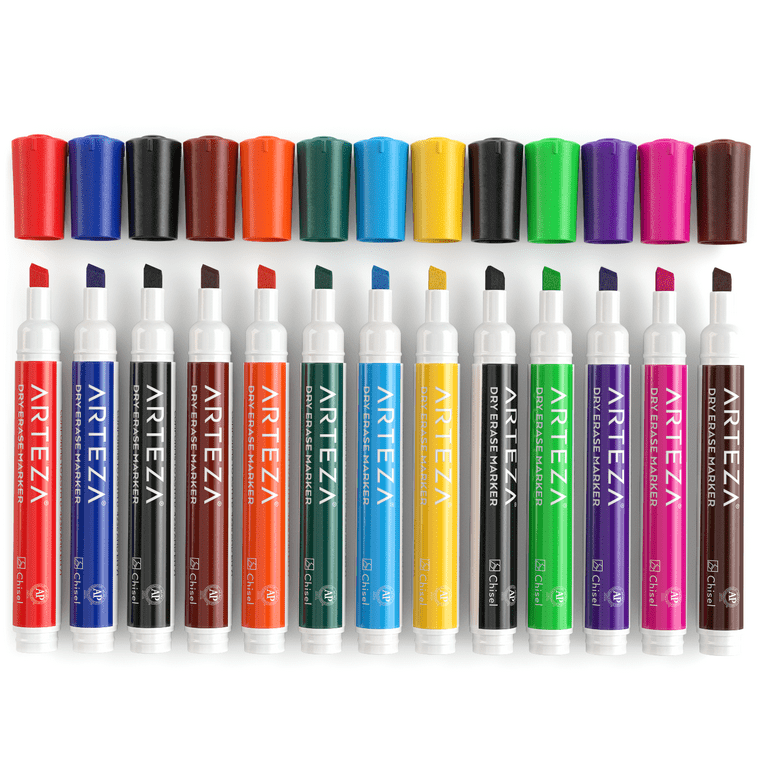 Arteza Dry Erase Markers, Fine Tip (red, Blue, Green, Black) For The  Classroom, Office, Home, Or School - 60 Pack : Target