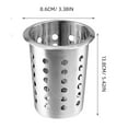 thumbnail image 2 of HEMOTON Stainless Steel Utensil Holder for Kitchen Supplies with Drain Holes Silver, 2 of 8