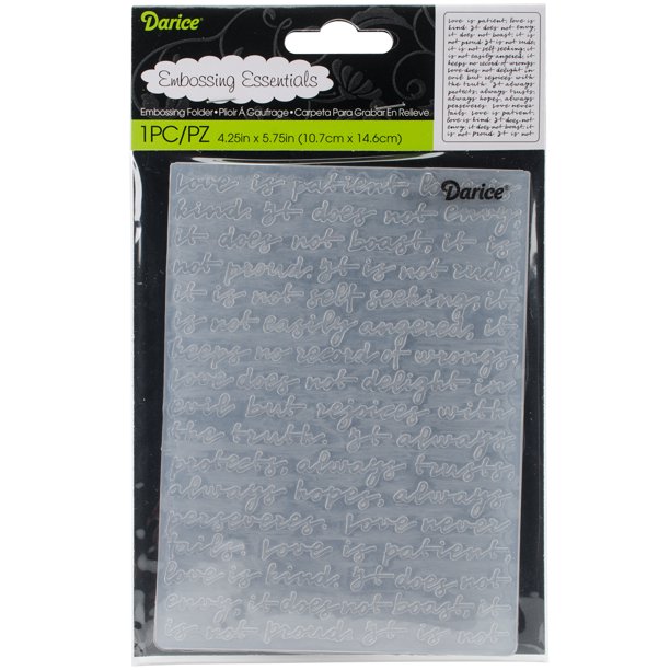 Background Embossing Folder 4.25"X5.75" Script