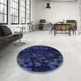 thumbnail image 3 of Ahgly Company Indoor Rectangle Patterned Night Blue Area Rugs, 2' x 5', 3 of 6
