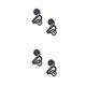 thumbnail image 3 of Guardurnaity 1 par de pendientes para hombre y mujer, adorno de pendiente con forma geométrica, decoración sencilla, joyería de aleación, Negro 2piezas, 3 of 6