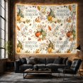 thumbnail image 6 of Harvest Heirloom Among Pumpkins and Acorns, Nostalgic Vintage for Botanical Art Lovers, Nature Inspired Decor, Housewarming Gift, Tapestry Wall Hanging for Study Room and Den, 6 of 7