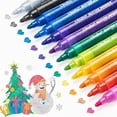 thumbnail image 1 of Marcadores con Brillantina Ohuhu 12 Colores Base Agua Punta 3 mm, 1 of 9
