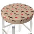 thumbnail image 3 of KLL German Shepherd Dog Round Bar Chair Cushion Cover 13 inch ,Bar Stool Protector with Elastic, Soft Washable, 3 of 6