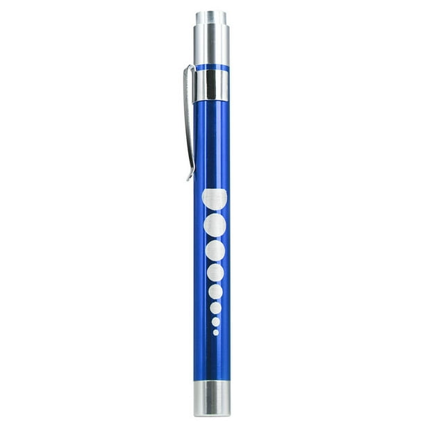 Linterna Led para Exámenes Médicos - Linterna de Pupila de Aleación de Aluminio para Uso Oral y Oftalmológico, Luz Blanca y Amarilla, 13,5 Cm de Longitud, Diseño de Clip