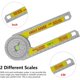 thumbnail image 4 of Mitre Saw Protractor 360 ° Buscador de ángulo portátil Buscador de ángulo digital de plástico Regla Buscador de ángulo a prueba de óxido Escala Herramienta de medición de precisión JFHHH pequeña, 4 of 4