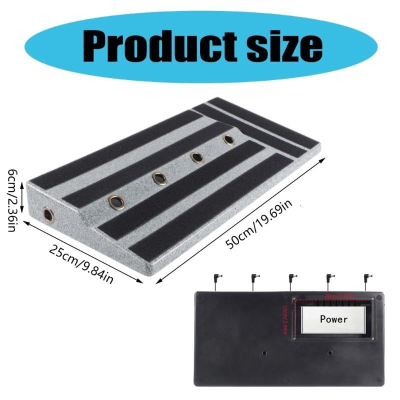 CEORPER Guitar Pedalboard Case with Sticking Tape Pedal Accessories Guitar Pedal Panel