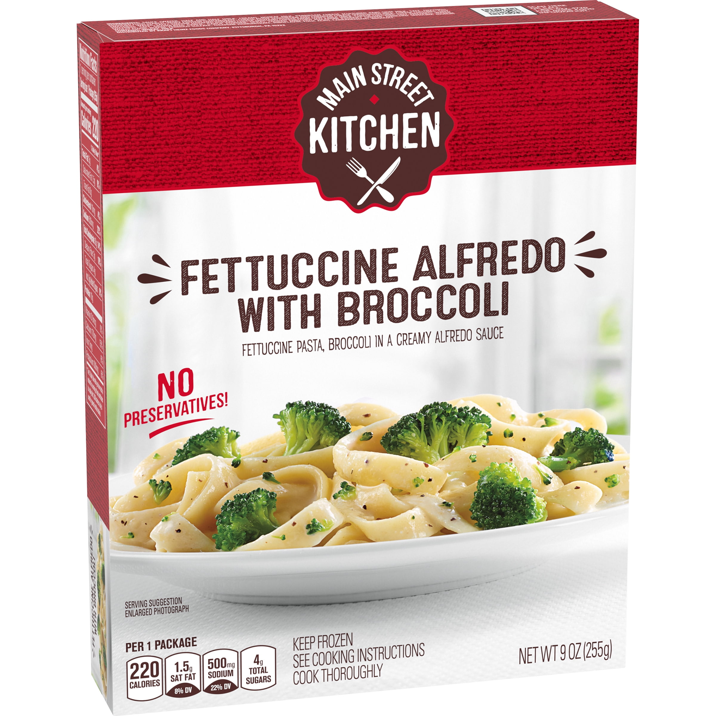 Main Street Kitchen Fettuccini Alfredo Pasta With Broccoli 9 Oz Box Walmart Com Walmart Com