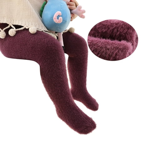 

Zlekejiko Baby Girls Soft Warm Winter Tights Stocking Cotton Toddler Full Length Pants Tights Children Leggings Pantyhose