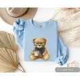 thumbnail image 4 of Bear Sweatshirt, Preppy Teddy Bear Sweater, Trendy Graphic Crewneck, Cute Coffee Bear Pullover, Gift for Him or Her Cozy Aesthetic Crewneck, 4 of 5