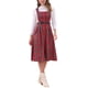 thumbnail image 2 of Vestido de tirantes a cuadros INSPIRE CHIC para mujer, vestido vintage tipo pinafore A-Line, M Rojo Verde, 2 of 6