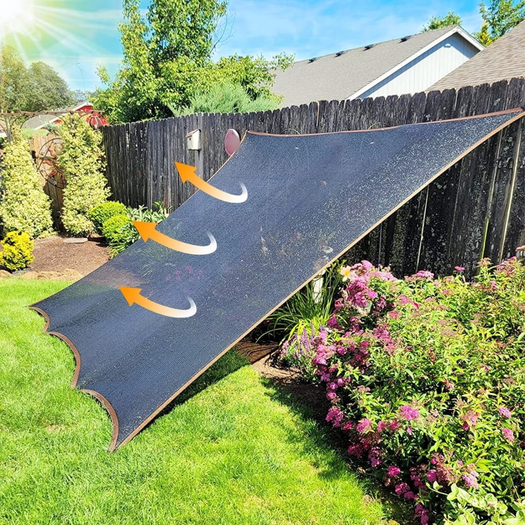 LQQBOX 90% Black Shade Cloth Taped Edge with Grommets UV Sunblock Net for Garden Flower Plant, 10 X 20 FT