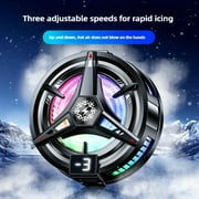 Magnetic Cell Phone Cooler,RGB Phone Cooling Fan forGaming,Portable Mobile Phone Cooling Temperature Radiator for Fan Phone,Tablet,IPad with Display,Phone EPNG
