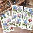 thumbnail image 4 of Juego de 3 calcomanías de flores de hortensia, 4 of 9