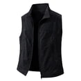 thumbnail image 3 of YFNNUP Big and Tall Men's Golf Vest Lightweight Casual Sleeveless Jacket Outerwear Windproof Water Resistant Grid Lining Vests with Zipper Pockets Black,XXL, 3 of 7