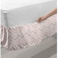 thumbnail image 2 of Blush Pink Bed Skirt, Continuous Lattice with Simple Motifs Geometric Art Modern Design, Elastic Bedskirt Dust Ruffle Wrap Around for Bedding Decor, 4 Sizes, Rose Blush, by Ambesonne, 2 of 2