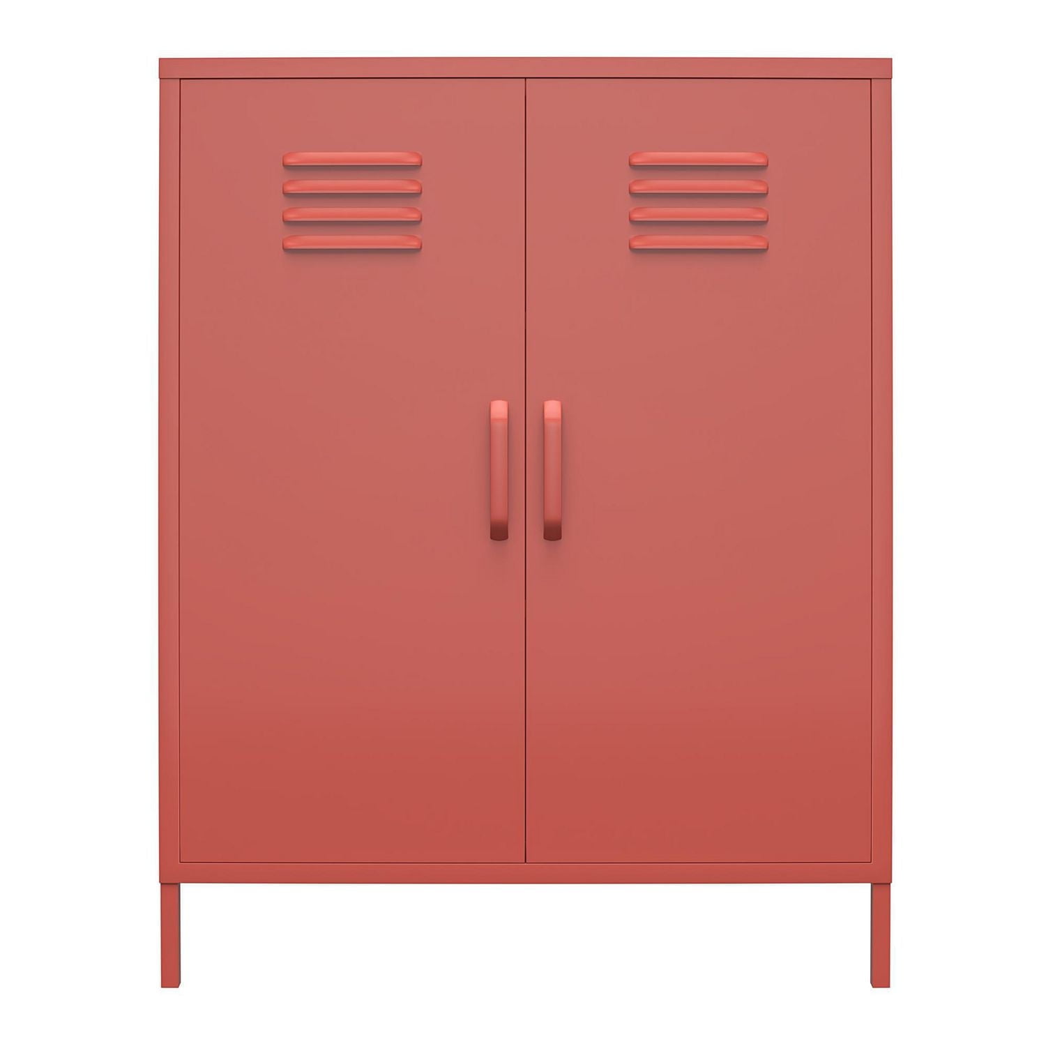 Systembuild Evolution Mission District 2 Door Metal Locker Storage Cabinet, Terracotta