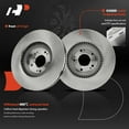 thumbnail image 5 of A-Premium 12.99 in (330 mm) Front Vented Disc Brake Rotors + Ceramic Pads Kit Compatible with Select Hyundai Models - Genesis 2009-2012 4.6L, 2013-2014 3.8L, 6-PC Set, 5 of 9