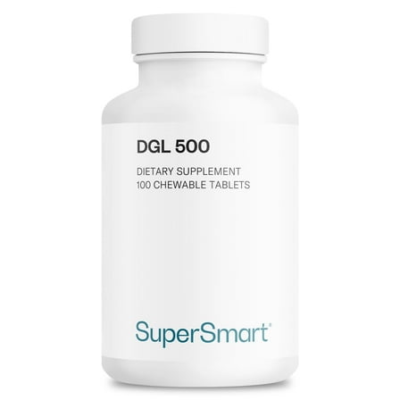 SuperSmart - DGL (Liquorice Root) 3000 mg per Day - Gut Health | Non-GMO & Gluten Free - 100 Chewable Tablets