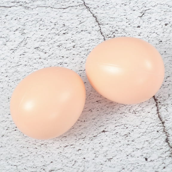 PAMINGONO 30Pcs Decorative Eggs for Easter Celebration Khaki Imitation Plastic Eggs with Lifelike Design