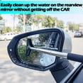 thumbnail image 2 of Mistaha Telescopic Stainless Steel Car Rearview Mirror Wiper for Window Defogging and Cleaning - Black, Retractable Design, 86cm Long, Suitable for Various Vehicles, 2 of 6